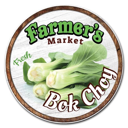 Signmission Farmers Market Bok Choy Circle Corrugated Plastic Sign, C-12-CIR-Bok Choy C-12-CIR-Bok Choy